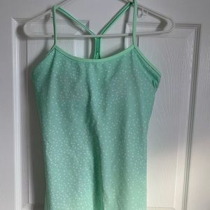 Lululemon athletica Mint Green Polka Dot Tank Top